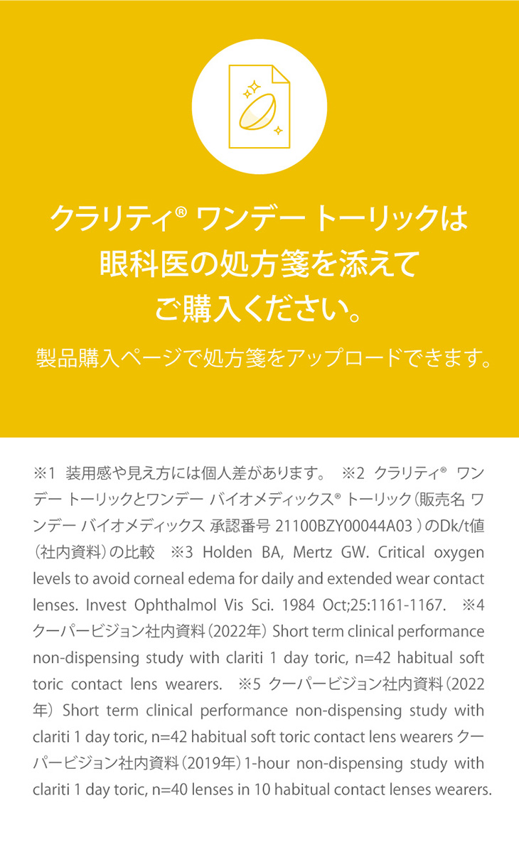 クラリティワンデートーリック30枚
