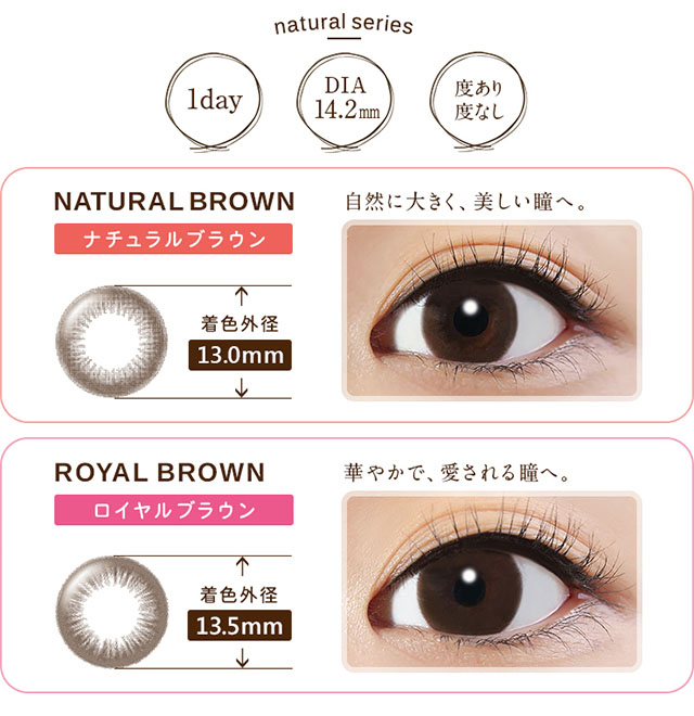 natural series 1day DIA14.2mm 度あり度なし