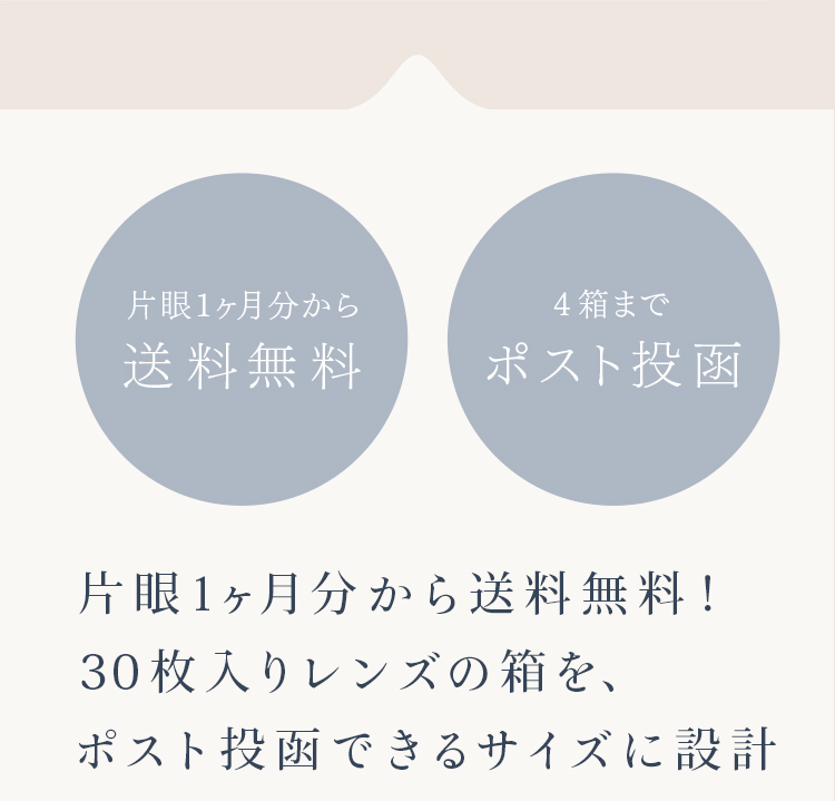 片眼1ヶ月分から送料無料!