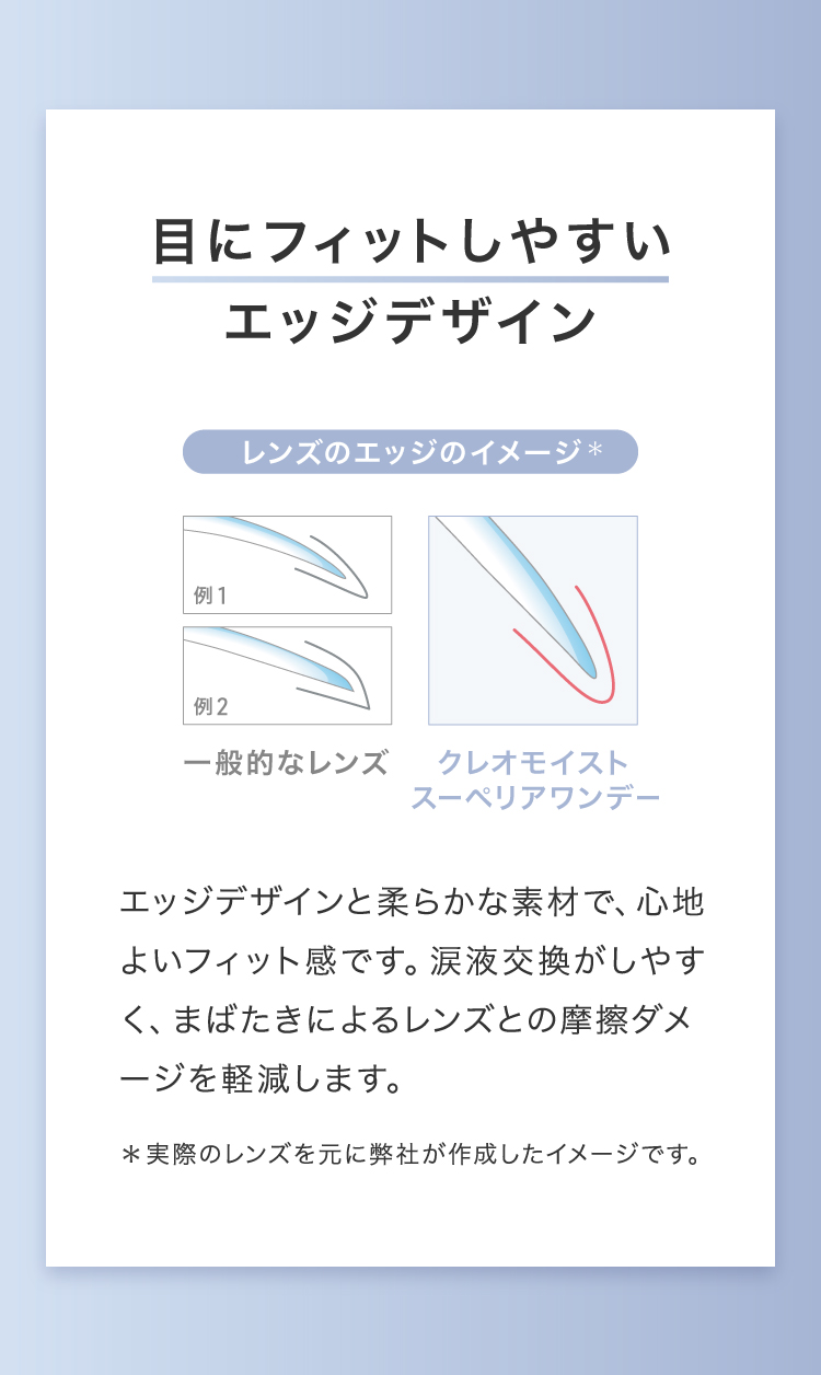 目にフィットしやすい クレオモイストスーペリア